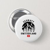 Zermatt Schweiz Skigebiet Alpen Alpinski  Button (Vorne & Hinten)