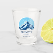 Zermatt Schweiz Skigebiet Shot Glas (Vorderseite)