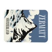 Zermatt Schweiz Skiprint Magnet (Horizontal)