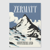 Zermatt Schweiz Skiprint Magnetkarte (Vorderseite)