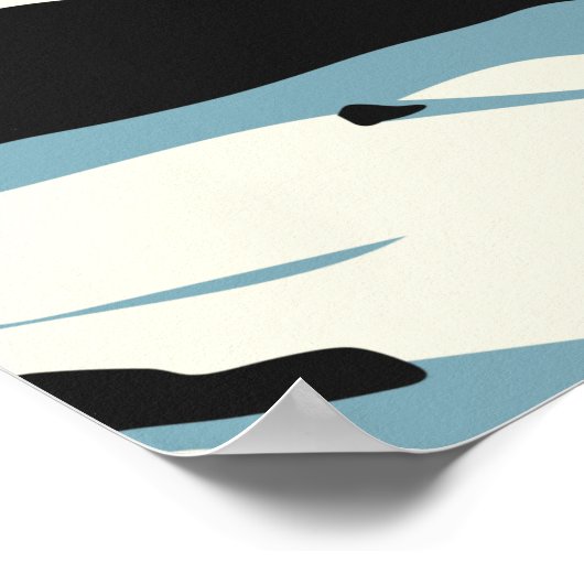 Zermatt Schweiz Skiprint Poster (Ecke)