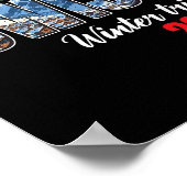 Zermatt Schweiz Winterreise 2025 Schweizer Ski Alp Poster (Ecke)