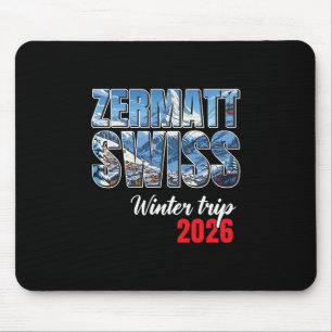 Zermatt Schweiz Winterreise 2026 Alpen Ski Schweiz Mousepad