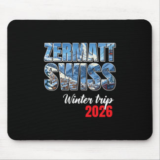 Zermatt Schweiz Winterreise 2026 Alpen Ski Schweiz Mousepad