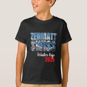 Zermatt Schweiz Winterreise 2026 Alpen Ski Schweiz T-Shirt