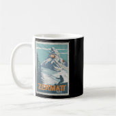 Zermatt Schweiz Winterskifahren Snowboarden Ski Kaffeetasse (Links)