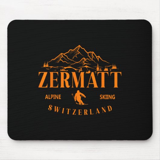 Zermatt Schweizer Alpen Alpin-Ski Schweiz Berg Mousepad (Vorne)