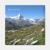 Zermatt Schweizer Alpen Matterhorn-Ansicht Magnet (Vorne)