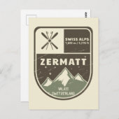 Zermatt Schweizer Alpen Wallis Schweiz Postkarte (Vorne/Hinten)