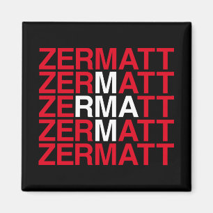 ZERMATT Schweizer Flagge Magnet