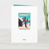 Zermatt Ski Urlaubsplaner Feiertagskarte (Rückseite)