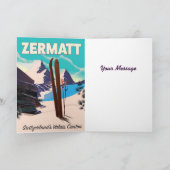Zermatt Ski Urlaubsplaner Feiertagskarte (Innenseite)