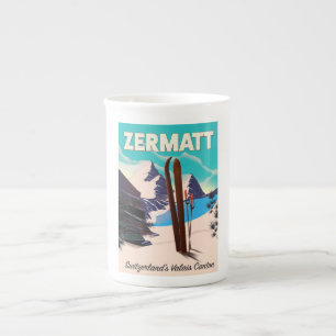 Zermatt Ski Urlaubsplaner Porzellantasse