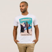 Zermatt Ski Urlaubsplaner T-Shirt (Vorne ganz)