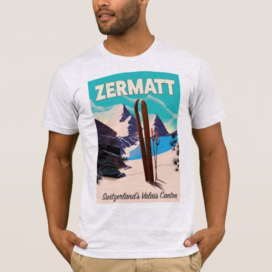 Zermatt Ski Urlaubsplaner T-Shirt (Vorderseite)