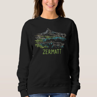 Zermatt Stadt Schweiz Souvenir für Männer Frauen Sweatshirt