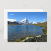 Zermatt Stellisee Schweizer Alpen Postkarte (Vorne/Hinten)