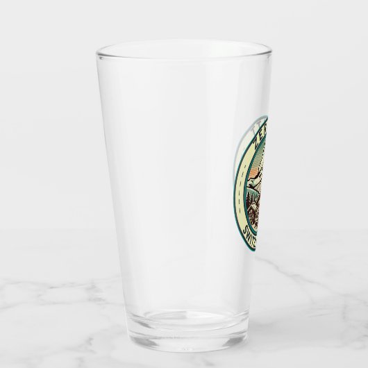 Zermatt Switzerland Illustration Travel Art Abzeic Glas (Rechts)