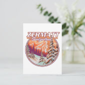 Zermatt Switzerland Logo Postkarte (Stehend Vorderseite)