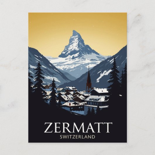 Zermatt Switzerland Matterhorn Postkarte (Vorderseite)