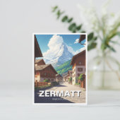 Zermatt Switzerland Matterhorn Postkarte (Stehend Vorderseite)