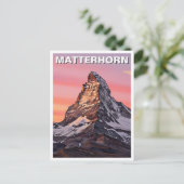Zermatt Switzerland Matterhorn Sunset Postkarte (Stehend Vorderseite)