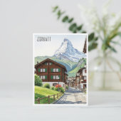 Zermatt Switzerland Matterhorn Travel Postkarte (Stehend Vorderseite)