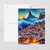Zermatt Switzerland Matterhorn Travel Postkarte (Vorne/Hinten)
