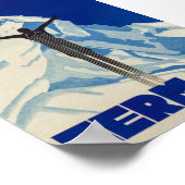 Zermatt Switzerland Matterhorn Vintages Skiposter Poster (Ecke)