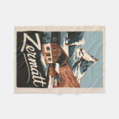 Zermatt Switzerland Reisen Vintag Fleecedecke (Vorderseite (Horizontal))