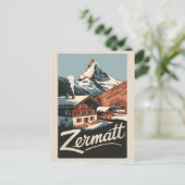 Zermatt Switzerland Reisen Vintag Postkarte (Stehend Vorderseite)