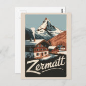 Zermatt Switzerland Reisen Vintag Postkarte (Vorne/Hinten)