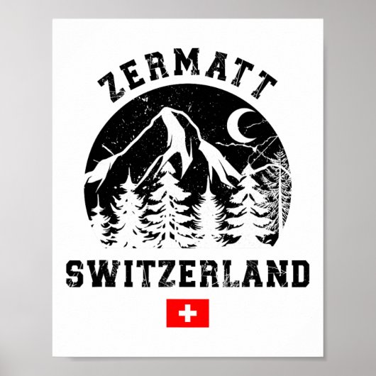 Zermatt Switzerland Ski Resort Alps Alpine Skiing  Poster (Vorne)