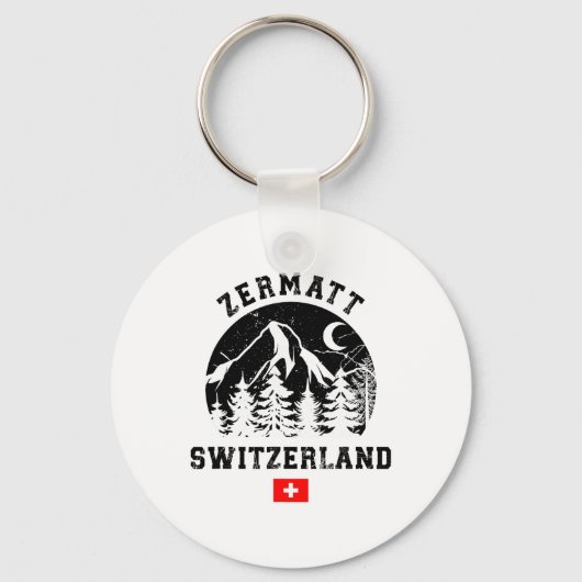 Zermatt Switzerland Ski Resort Alps Alpine Skiing Schlüsselanhänger (Vorderseite)