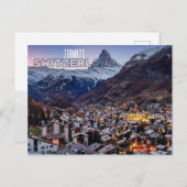 Zermatt Switzerland Souvenir Reise Postkarte (Vorne/Hinten)