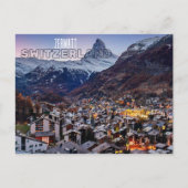 Zermatt Switzerland Souvenir Reise Postkarte (Vorderseite)