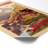 Zermatt Switzerland Vintage Poster 1900 (Ecke)