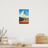 Zermatt Switzerland Vintage Reise Poster (Küche)