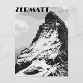 Zermatt Switzerland Vintage Travel Poster Postkarte