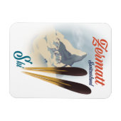 Zermatt Switzerland Vintages Skipposter Magnet (Horizontal)