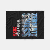 Zermatt Switzerland Winter Trip 2026 Alps Ski Swis Fleecedecke (Vorderseite (Horizontal))