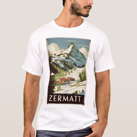 Zermatt Vintag T-Shirt (Vorderseite)