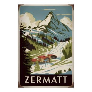 Zermatt vintage poster