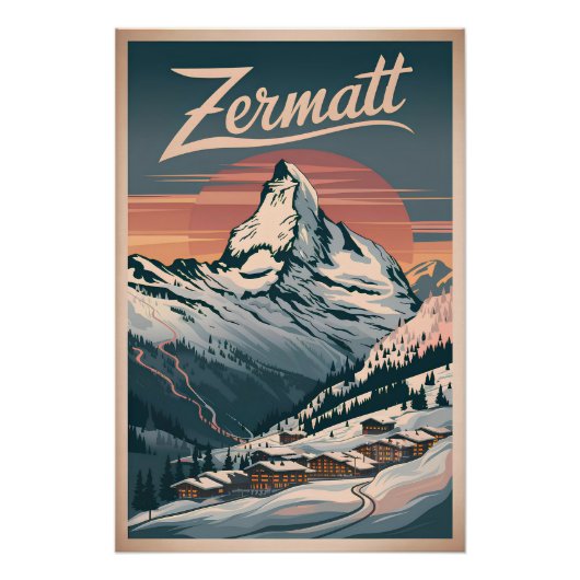 Zermatt vintage poster (Vorderseite)