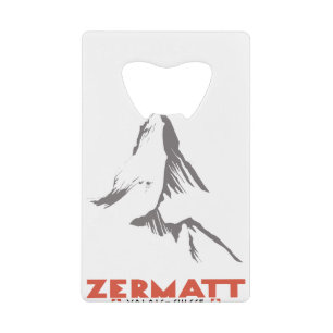 Zermatt, Wallis, die Schweiz Geldbeutel Flaschenöffner