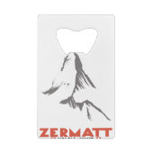 Zermatt, Wallis, Schweiz Geldbeutel Flaschenöffner (Rückseite)