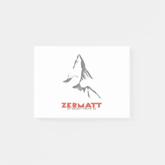 Zermatt, Wallis, Schweiz Post-it Klebezettel (Vorderseite)