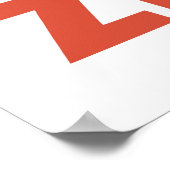 Zermatt, Wallis, Schweiz, Skiplakat Poster (Ecke)