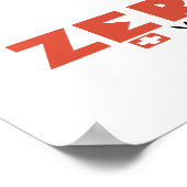 Zermatt, Wallis, Schweiz, Skiplakat Poster (Ecke)