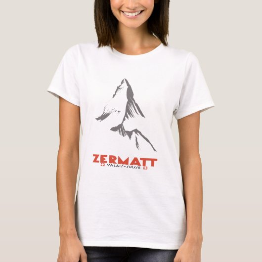 Zermatt, Wallis, Schweiz T-Shirt (Vorderseite)
